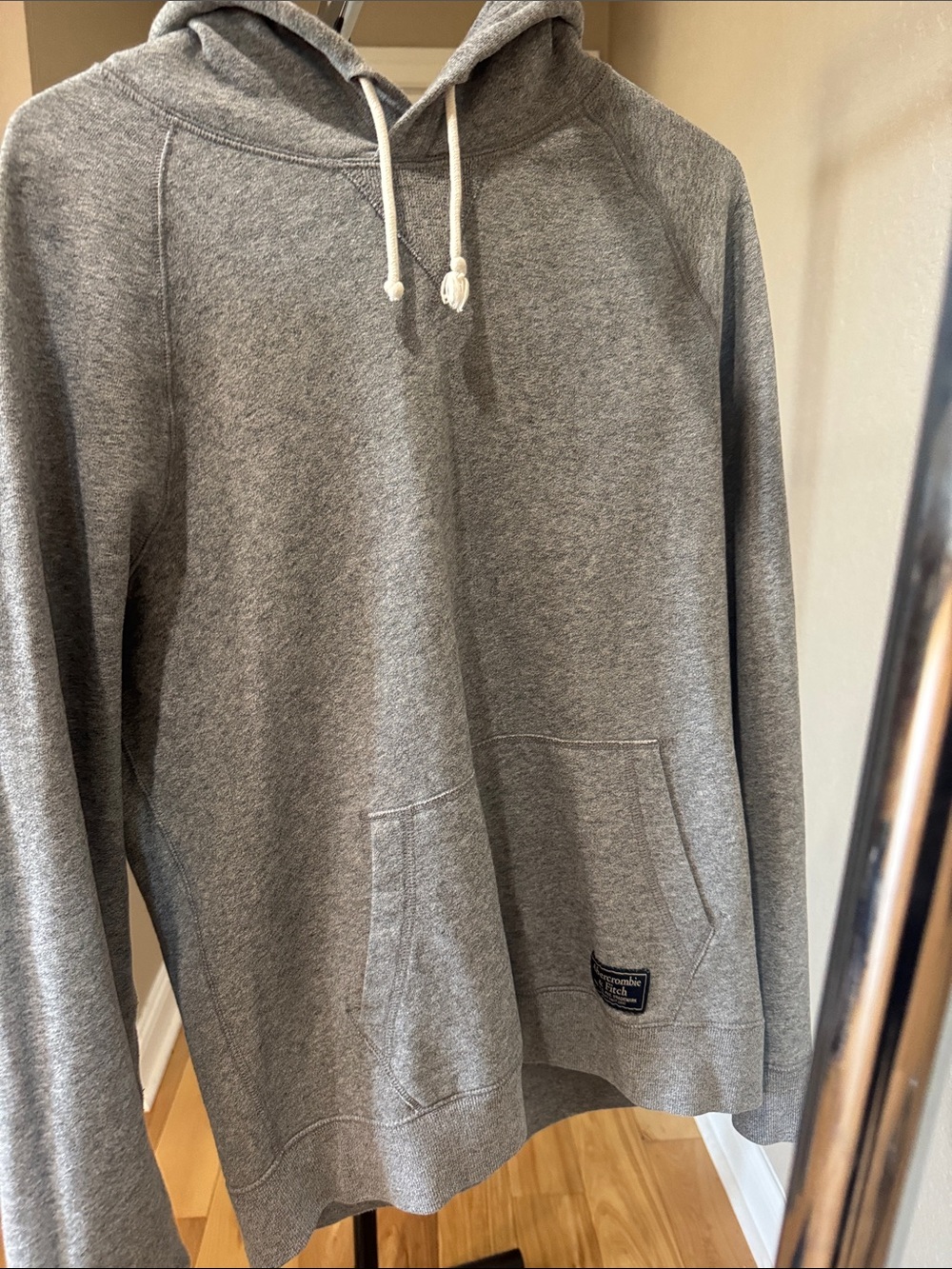 Abercrombie & Fitch Gray Men's Pullover Hoodie Sweatshirt